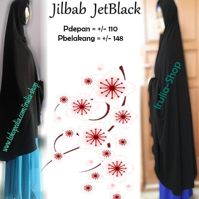 Terbaru Jilbab Jumbo Syari Jet Black / Jilbab Jumbo Jet Black Berkualitas