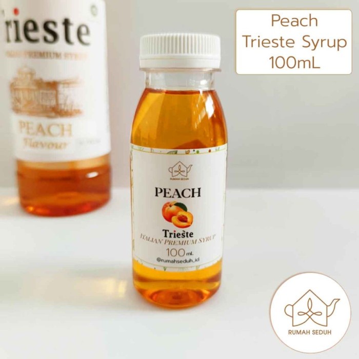 

100mL Sirup Peach Trieste - Trieste Premium Peach Syrup