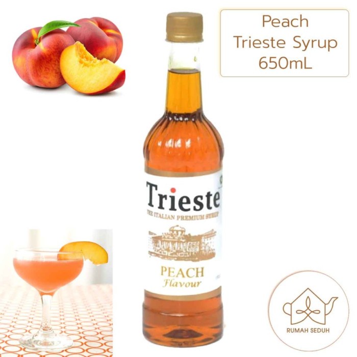 

650mL Sirup Peach Trieste - Trieste Italian Syrup Original Persik