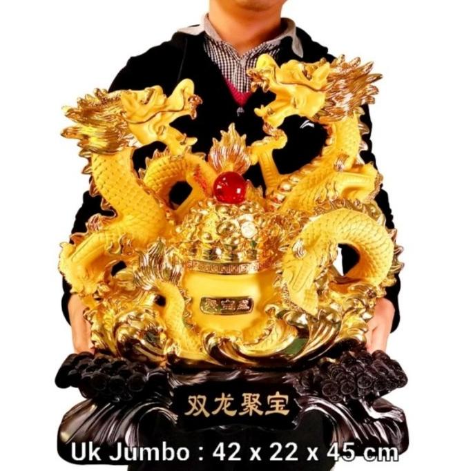 

Patung Emas Naga 2024 Souvenir Kado Imlek Dragon Year Pajangan Hoki Berkualitas