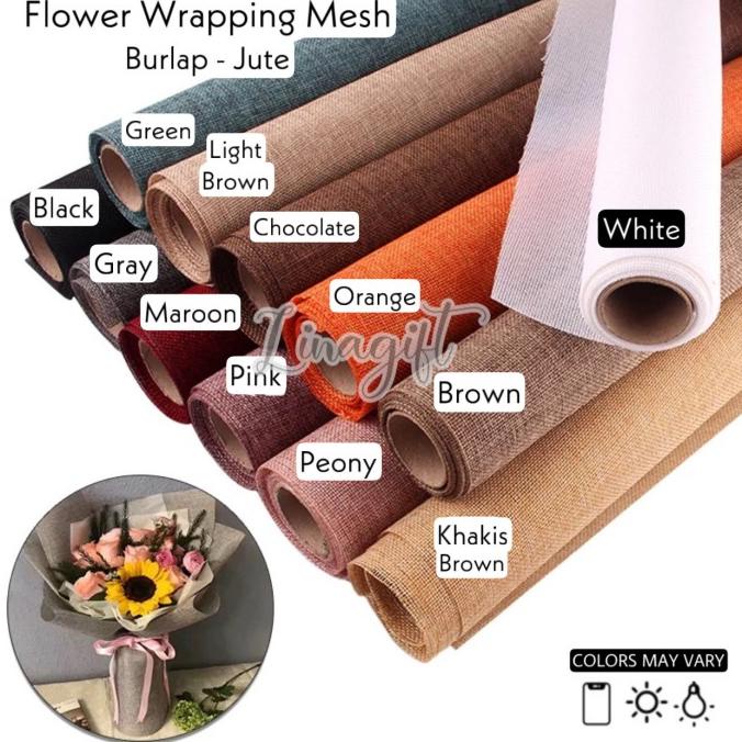 

Trend - FLOWER WRAP PAPER/ KOREAN MESH JUTE ROLL/ BUKET BUNGA/ FANCY POLINET