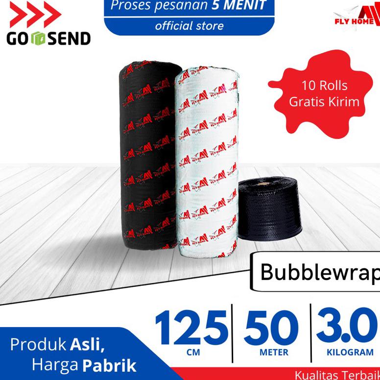 

Trend - FLYHOME Bubble wrap hitam putih 3kg Plastik Bubblewrap 1 Rol quality .,