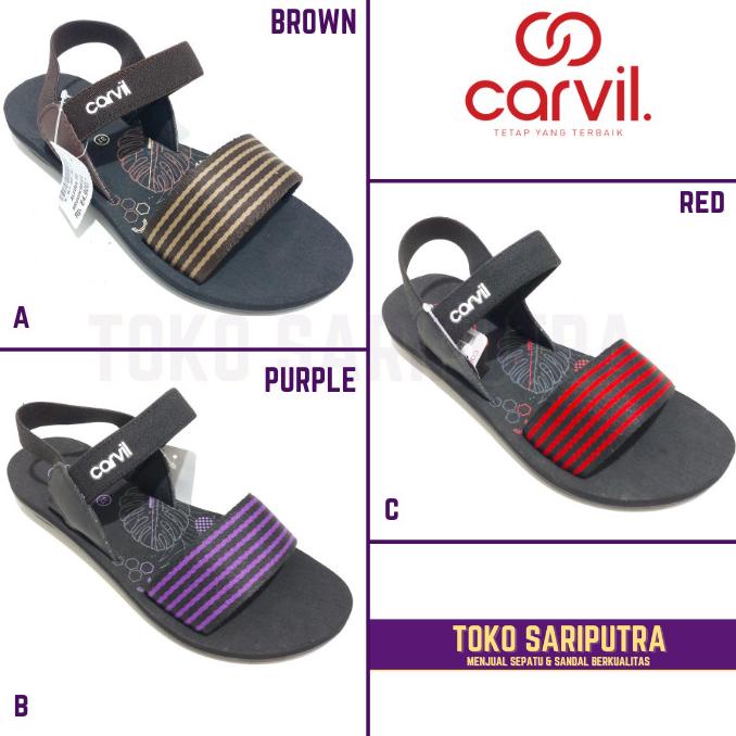 Sandal Tali Wanita Perempuan Cewek Carvil  Original