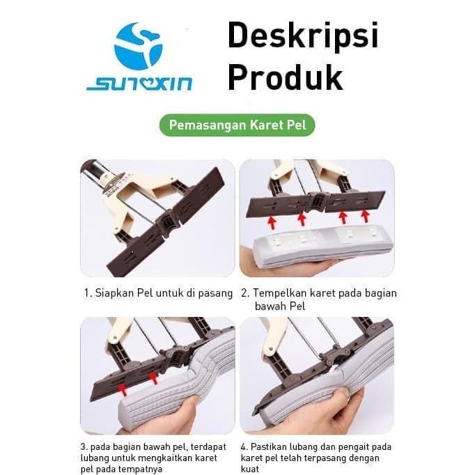 Mop / Pel Lantai Karet / Kain Pel / Sapu Lantai / Pembersih Ruangan