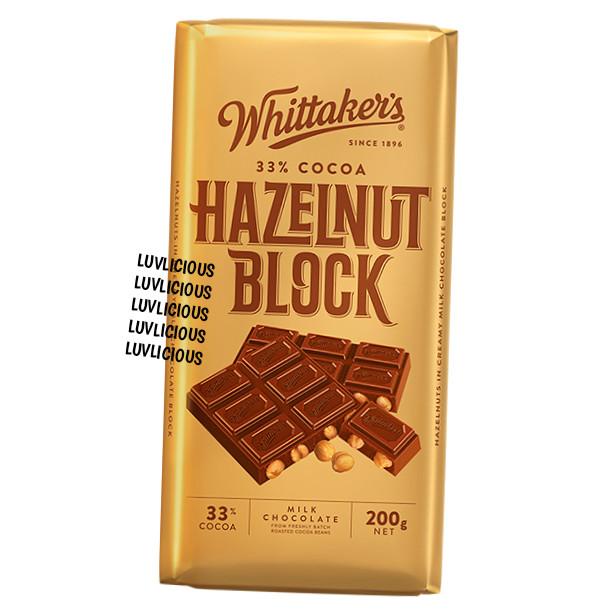 

WHITTAKER WHITTAKERS WHITTAKER'S HAZELNUT BLOCK CHOCOLATE COKLAT COCOA