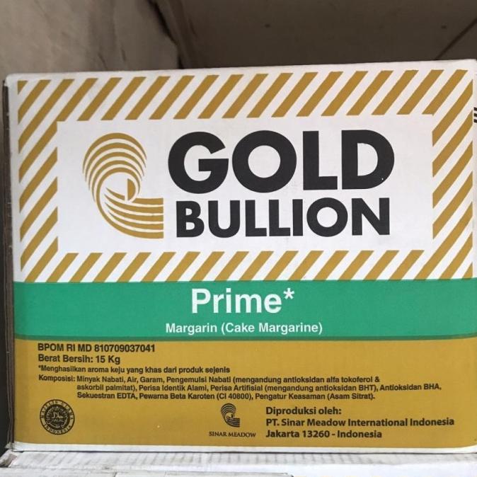 

Gold Bullion Prime Margarin - Cake Margarine 15kg - Ekspedisi