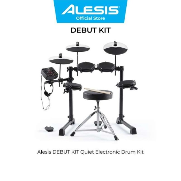PROMO ALESIS DEBUT KIT QUIET MESH ELECTRIC DRUM SET DRUM ELEKTRIK #ORIGINAL