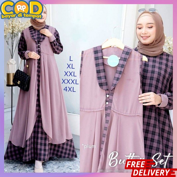 Gaun Kekinia Perempuan Syar'I Pakaian Wnta Gmis Murah Bju Ibuibu Jumbo Super Premium Branded Paksian