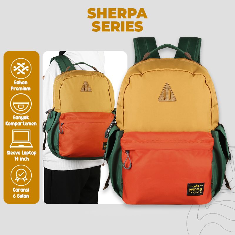 Tas Ransel Unisex Pria Wanita Vintage Jansport Berkualitas Premium Original ATVA Backpack Sherpa Ser