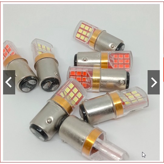 LED BAYONET KAKI 2 LAMPU REM 12 VOLT MIKA KEDIP STROBO LAMPU REM MOBILMOTOR