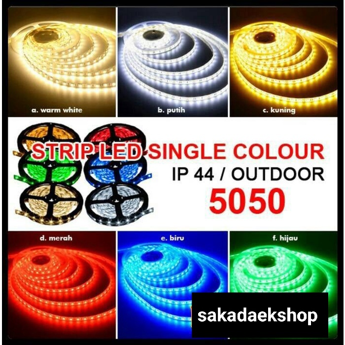 LED STRIP ROLL MATA BESAR 12VOLT IP65 5 METER LAMPU LED ROLL 5050 4040 12V WATERPROOF