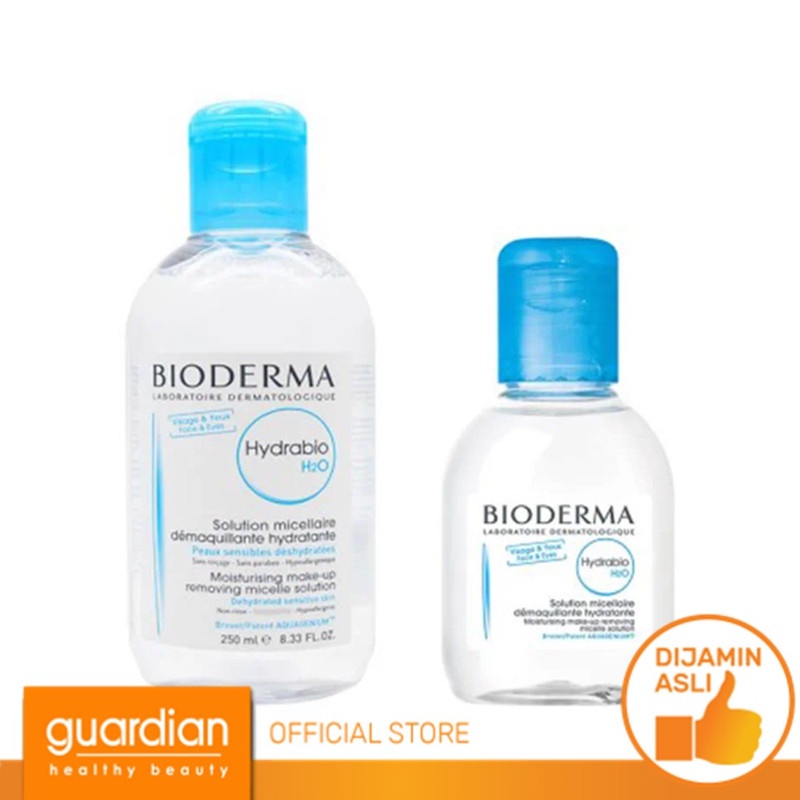 Bioderma Hydrabio H2O Bundling Hemat 250 ml + 100 ml - Micellar Water untuk Kulit Dehidrasi / Kering