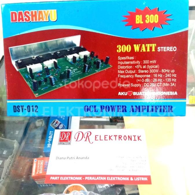Terbaru KIT POWER AMPLI OCL 300WATT STEREO SANKEN 4TR DSY-012 BL300 dre3 Ayo Beli
