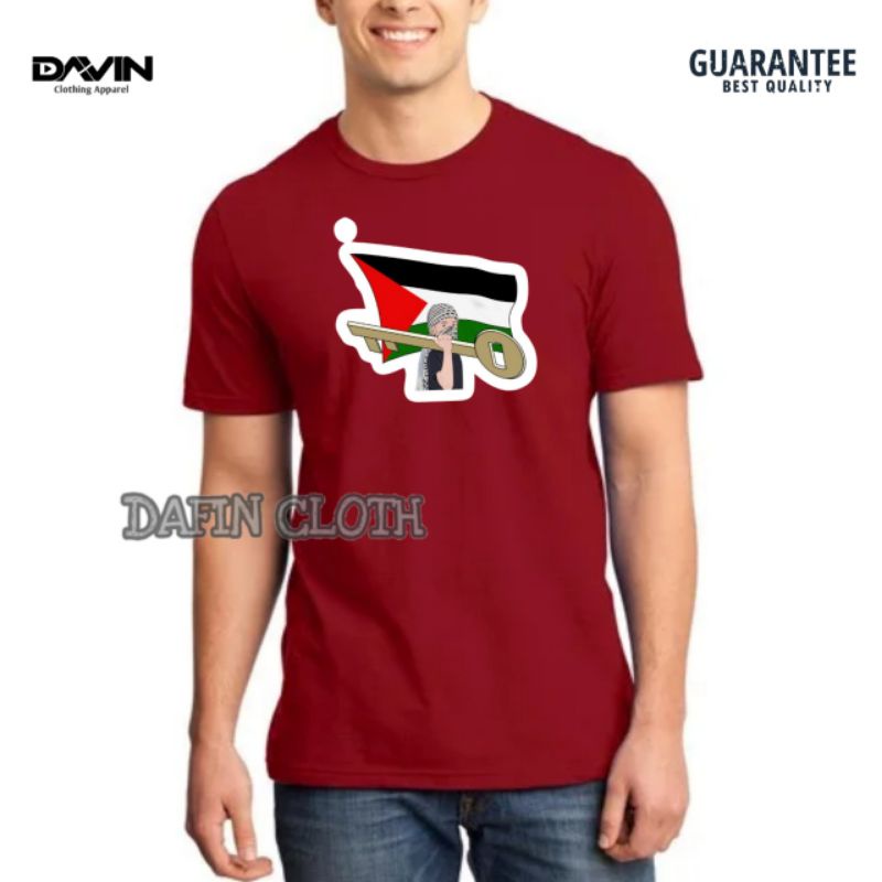 Kaos Pria Baju Tshirt Palestina Freedom Fighter