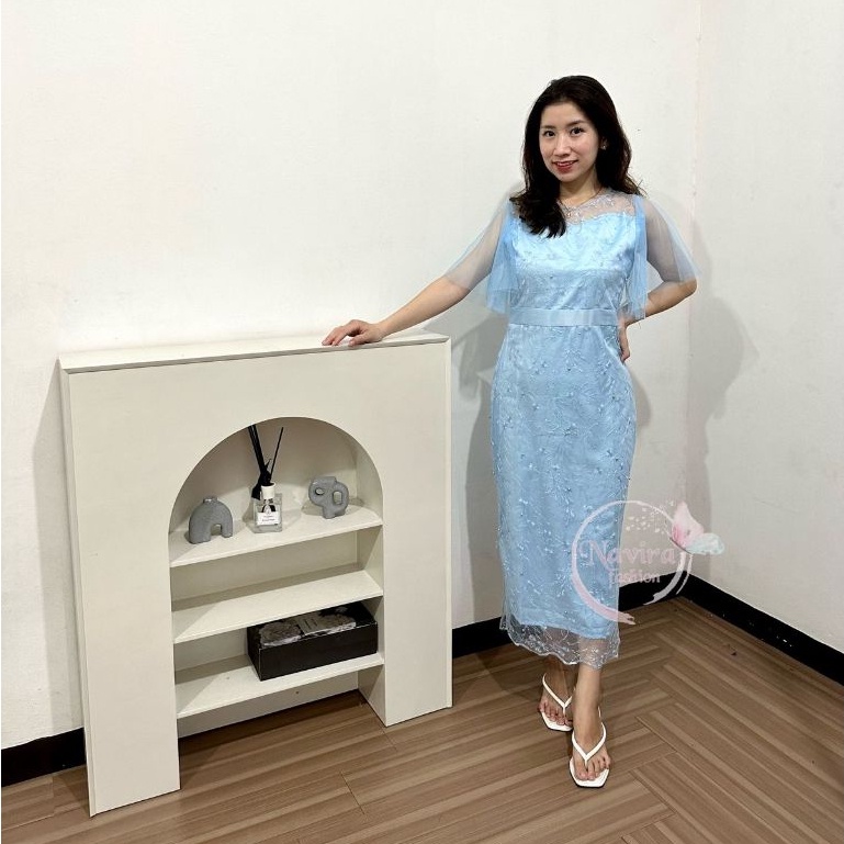 Dress Pendek Wanita Selutut Sexy Korean Style Dres Kondangan Kekinian Korea Jumbo Terbaru 224 Elegan