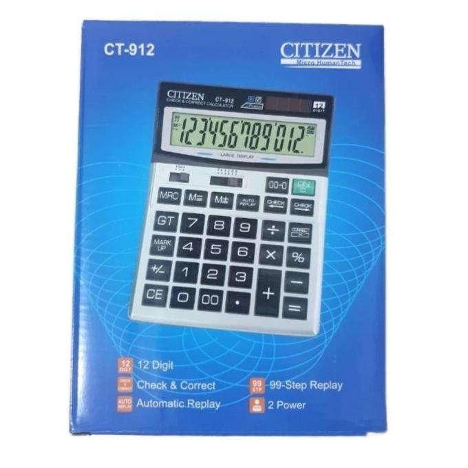 

Berkualitas CITIZEN CT-912 KALKULATOR CHECK CORRECT CALCULATOR DESK CT912 ~