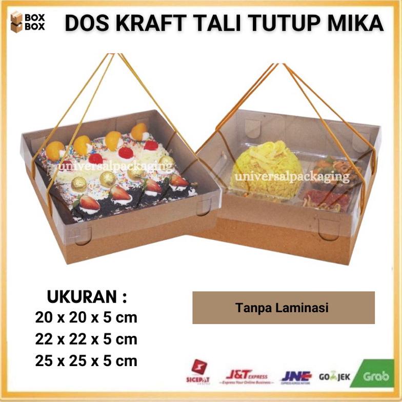 

Trend - 10 PCS Dos KRAFT TALI TUTUP MIKA Tinggi 5 CM | Kardus Box Kotak Hampers Kue ,,