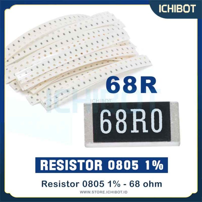 Resistor 68R 68 Ohm 68Ohm 0805 Toleransi 1% SMD SMT (10Pcs)
