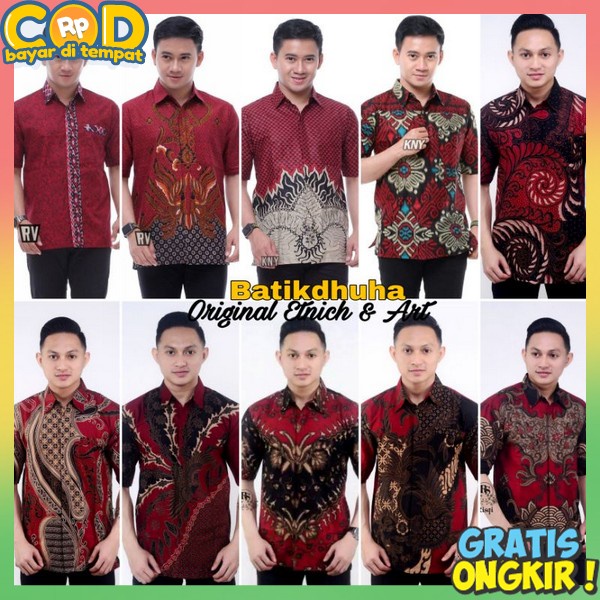 Pakaian Bathik Atasn Laki2 Remaja Baju Batik Pria Dewasa Kemeja Atasan Kemeja Batik Pria Modern Keme