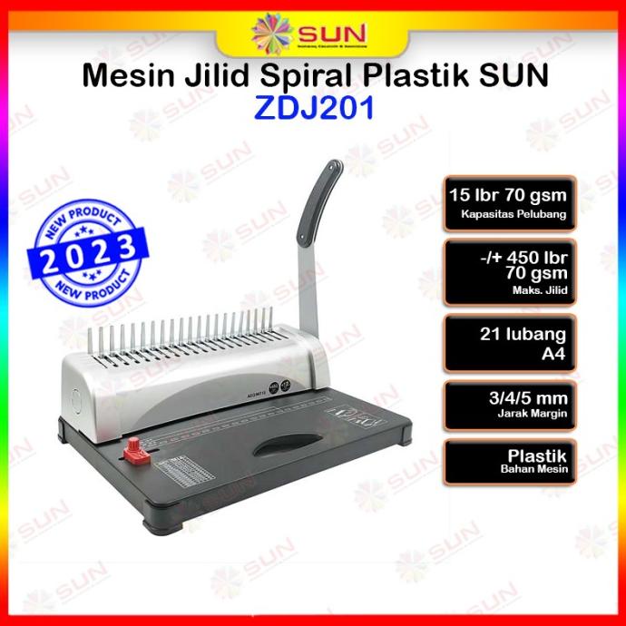 

Mesin Jilid Spiral Plastik A4 ZDJ201 / ZDJ202