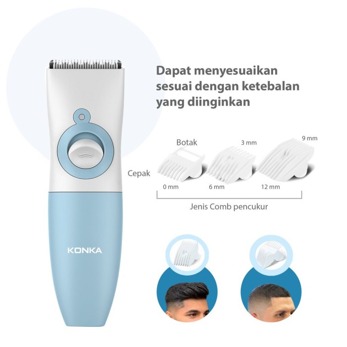 Terbaru Konka Hair Clipper Mesin Cukur Rambut Elektrik Gunting Rambut Listrik Promo Terlaris