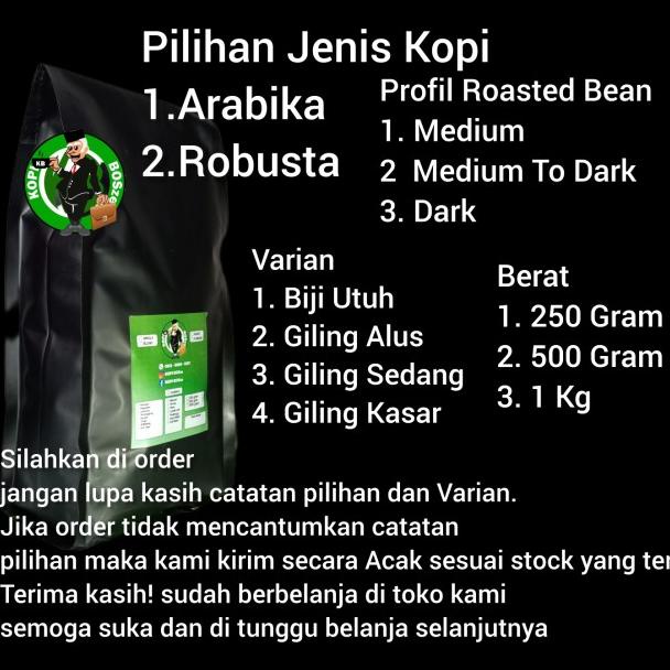 

Hitss!! Biji Kopi Bubuk Fine Robusta ijen 1kg Petik Merah Proses Natural