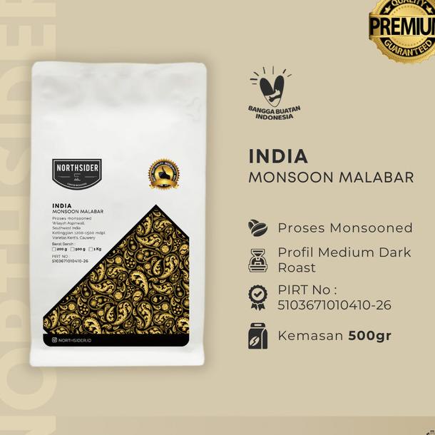 

Hitss!! Northsider Kopi Arabika India Monsoon Malabar Coffee - 500g