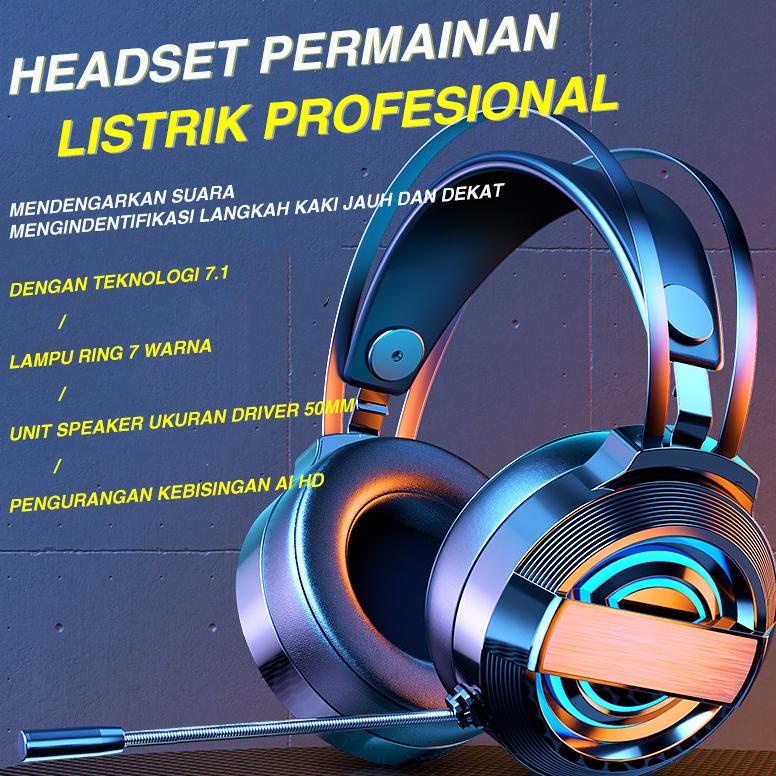 NEW Headset komputer/headset bass/headset gaming profesional/headset warna-warni/headset kabel antar