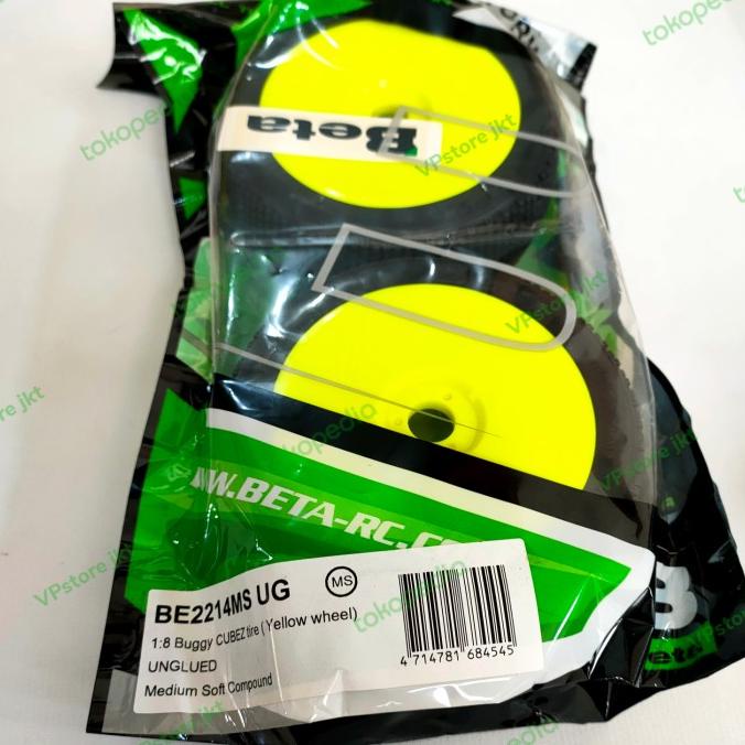Ban Buggy BETA CUBEZ TIRE YELLOW WHEEL 1:8 buggy rc