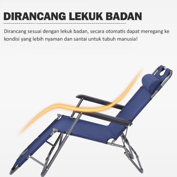 Kursi Lipat Panjang Kursi Malas Outdoor Kursi panjang Santai Folding