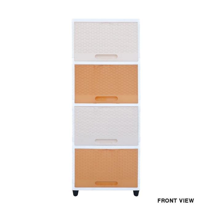 BESAR - LEMARI PLASTIK SERBAGUNA CLUB WIDE FLIP SUSUN 4 RAK BUKU / RAK