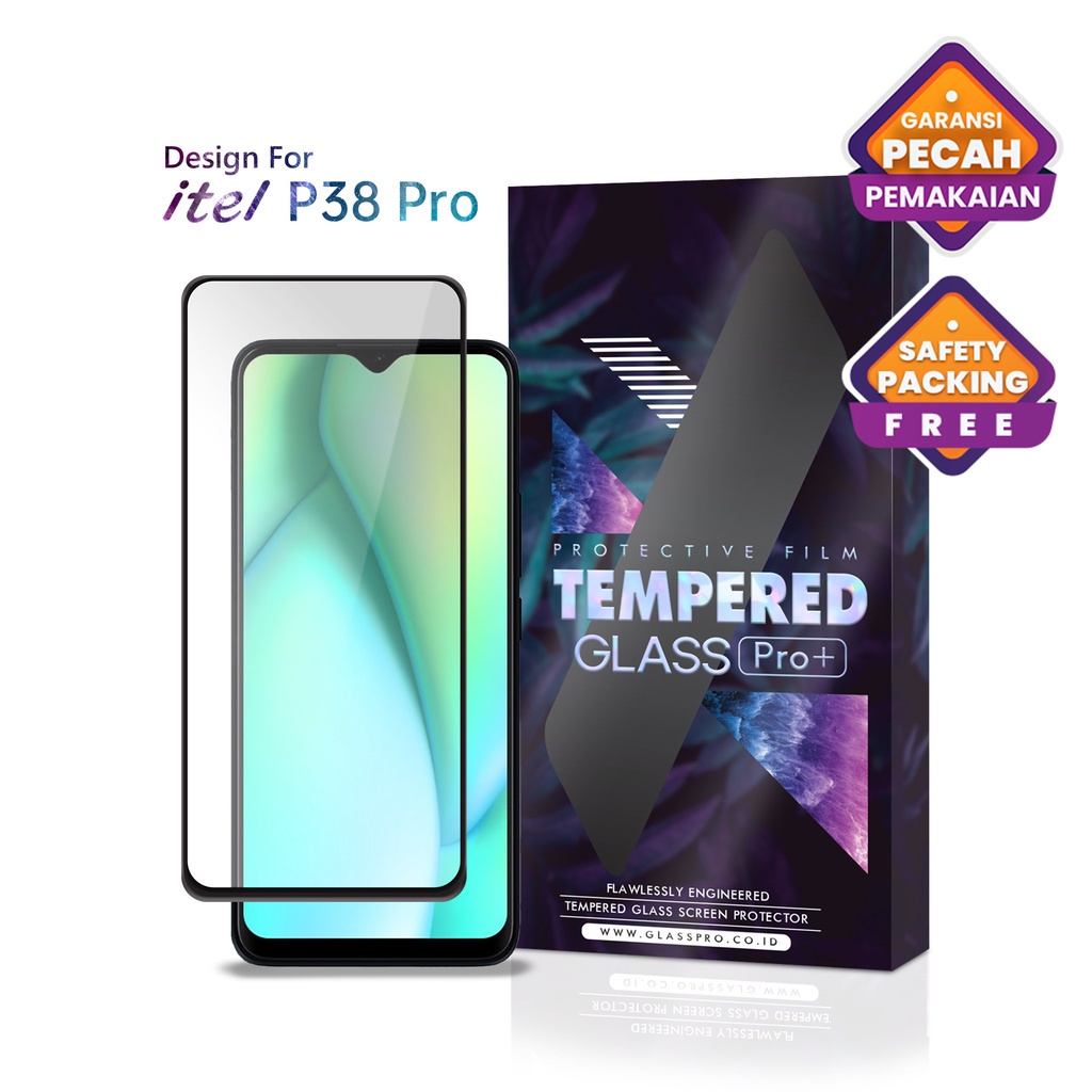 Tempered Glass Itel P38 Pro Full Cover - Premium Glass Pro