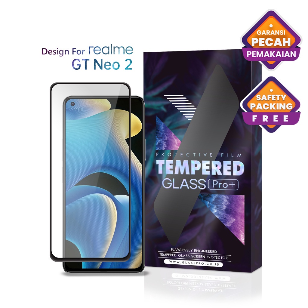 Tempered Glass Realme GT Neo2 Full Cover - Premium Glass Pro