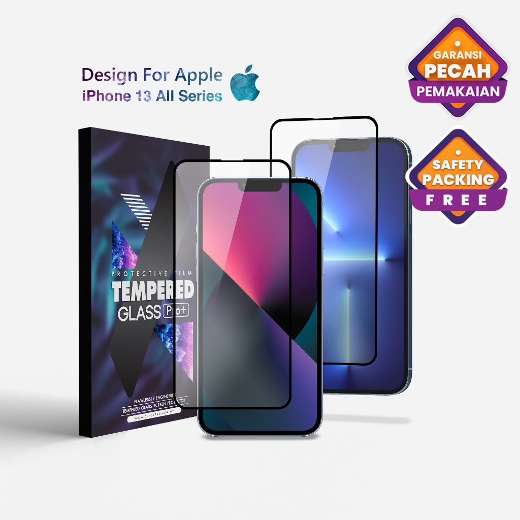 Premium Tempered Glass iPhone 13 All Series Full Cover, iPhone 13, iPhone 13 Pro, iPhone 13 Mini, iP