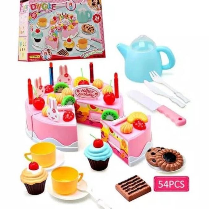 

Mainan Anak Kue Ulang Tahun Potong Kue Birthday Diy Cake