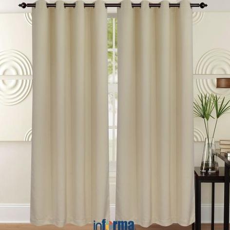 Big Sale Informa 135X250 Cm Set 2 Pcs Gorden Blackout - Krem Terbaik