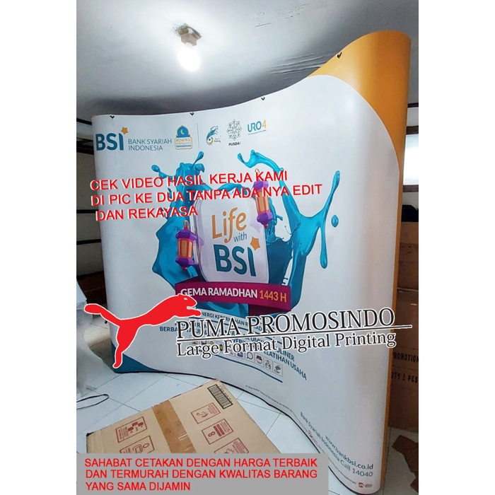 

Backwall portable / backdrop 3 x3 curve