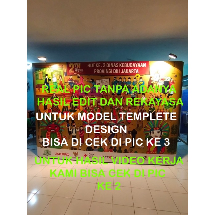 

Backwall, Backdrop Pameran, Backdrop portable modul 3x4 - Plus Print