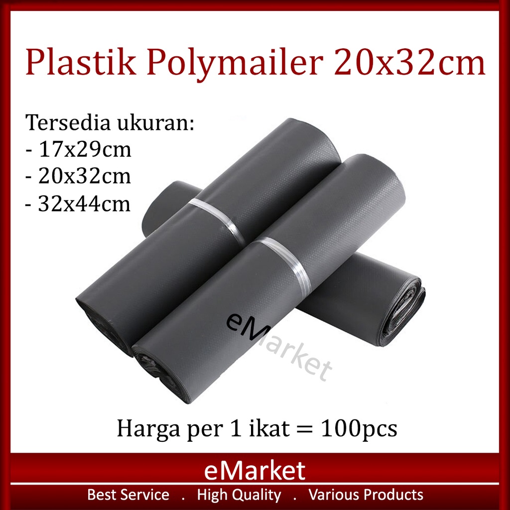 

Plastik Polymailer 20x32cm / Packingan Lem Seal Online Shop