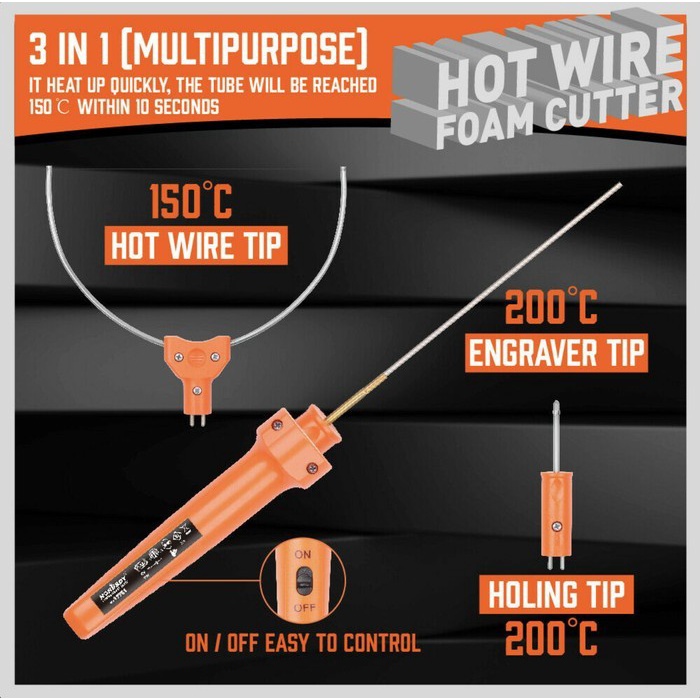 

Terbaru Berkualitas Promosi Ikura Sc601 Styrofoam Cutter 3In1 / Alat Potong Promo Terlaris