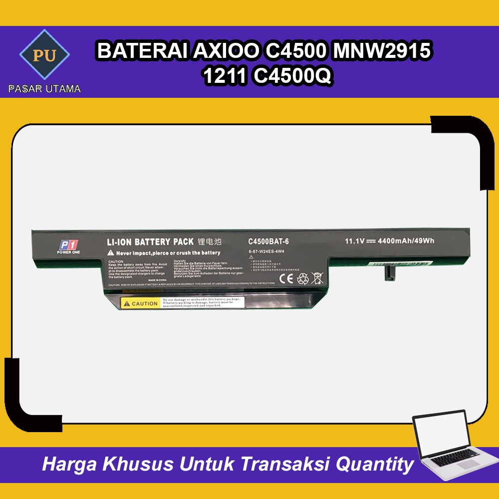 Baterai Axioo C4500 MNW2915 Zyrex 1211 Clevo C4500Q