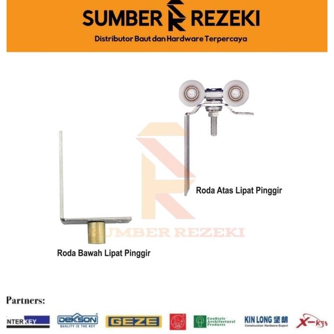 1 Set Rail Folding Rel Pintu Lipat Arrone