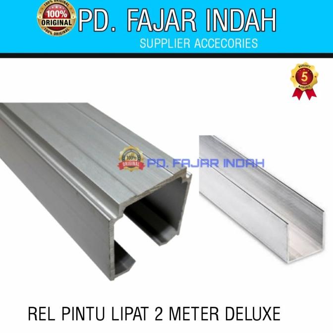 Rel Pintu Lipat Atas Bawah Deluxe Rel Lipat Tebal 2 Meter Spek Dekson