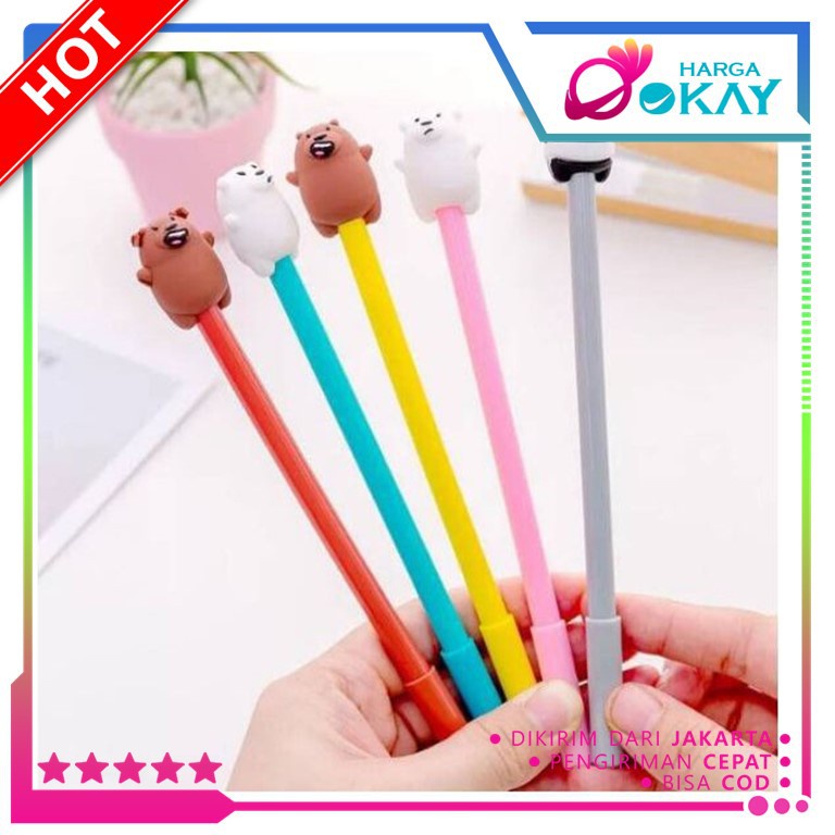 

HO PENA KARAKTER BEAR PULPEN LUCU / PENA BEARS GEL CAIR STATOIONERY SEKOLAH PENA CAIR PULPEN MURAH