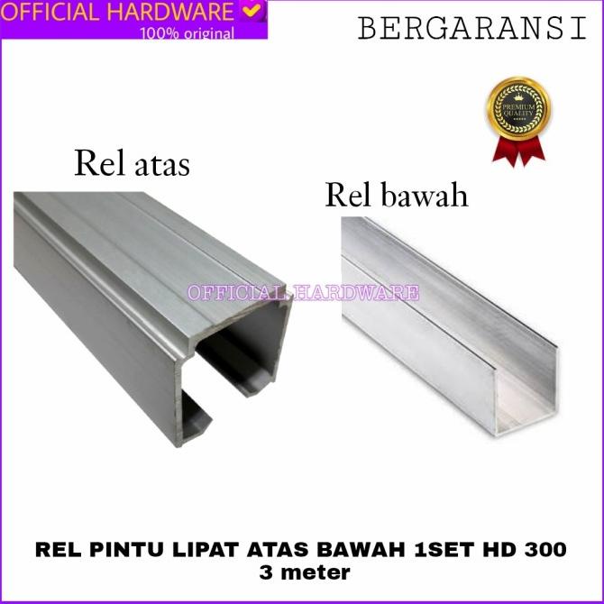 Paket Componen Pintu Lipat 3Meter Rel Roda Pintu Lipat 1Set Lengkap