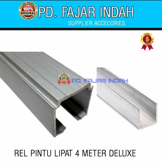 Rel Pintu Lipat Atas Bawah 4 Meter Deluxe Rel Lipat Tebal Spek Dekson
