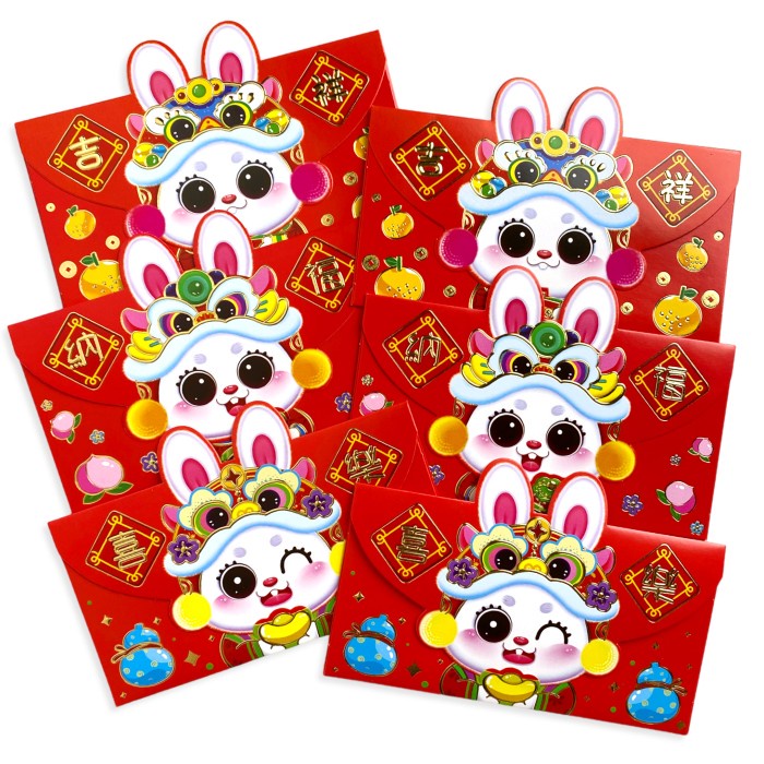 

New! Scoop Angpau Hongbao Imlek CNY Kelinci 6pcs mix 65022701 Limited