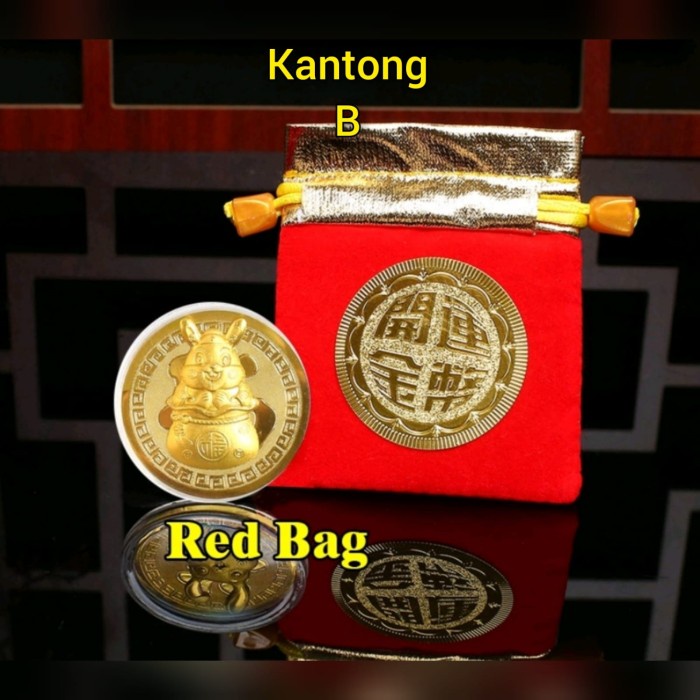 

New! Kantong Koin Emas Tahun 2023 Kelinci Kado Imlek Angpao Koin Emas - Kantong B Limited
