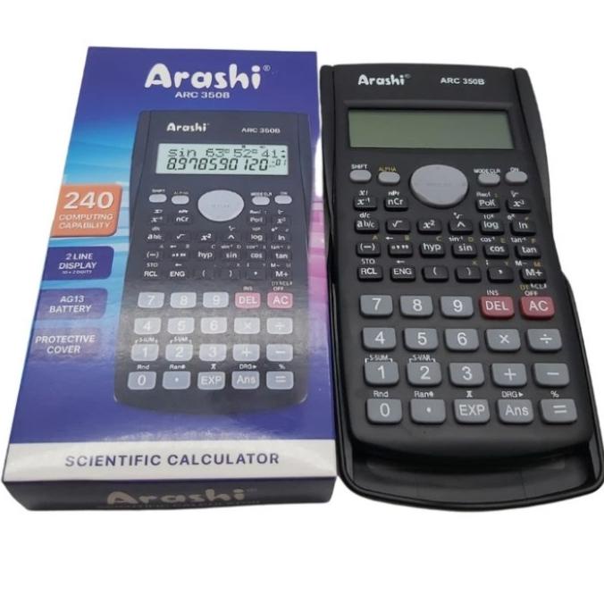 

Update! Arashi Calculator ARC 350B - 2 Line 10+2 Digit -Scientific -Kalkulator ..