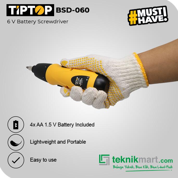 Tip Top BSD-060 6V Cordless Screwdriver / Obeng Baterai